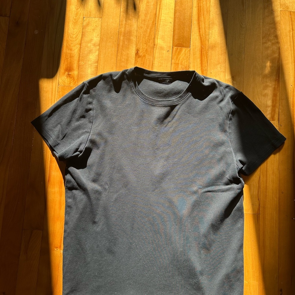 Massimo Dutti Charcoal Men's Short Sleeve Tee